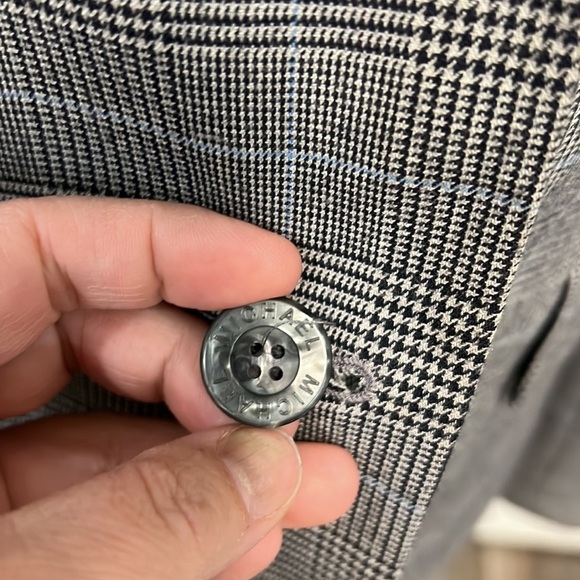 MICHAEL Michael Kors Gray Plaid Blazer - Picture 3 of 12